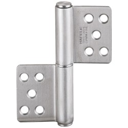 Kanthængsel 127 mm - rustfri stål
