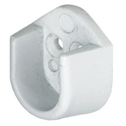 Bøjlestangsholder til bøjlestang OVA-mini 23 x 15 - kunststof hvid