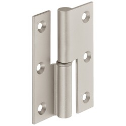 Kanthængsel - forniklet - forkrøpning B - 60 mm